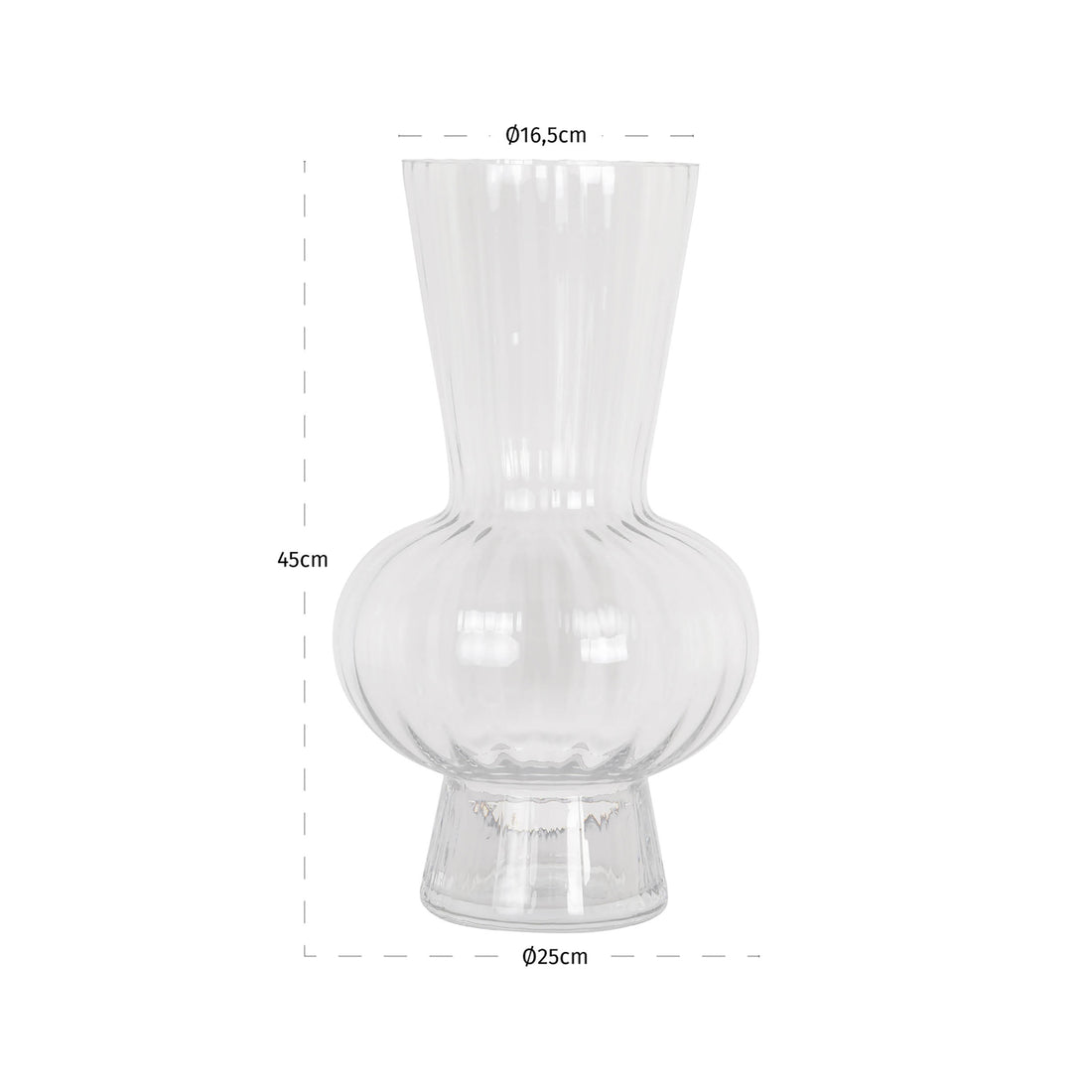 Richmond Interiors Vase Kyan clear transparent