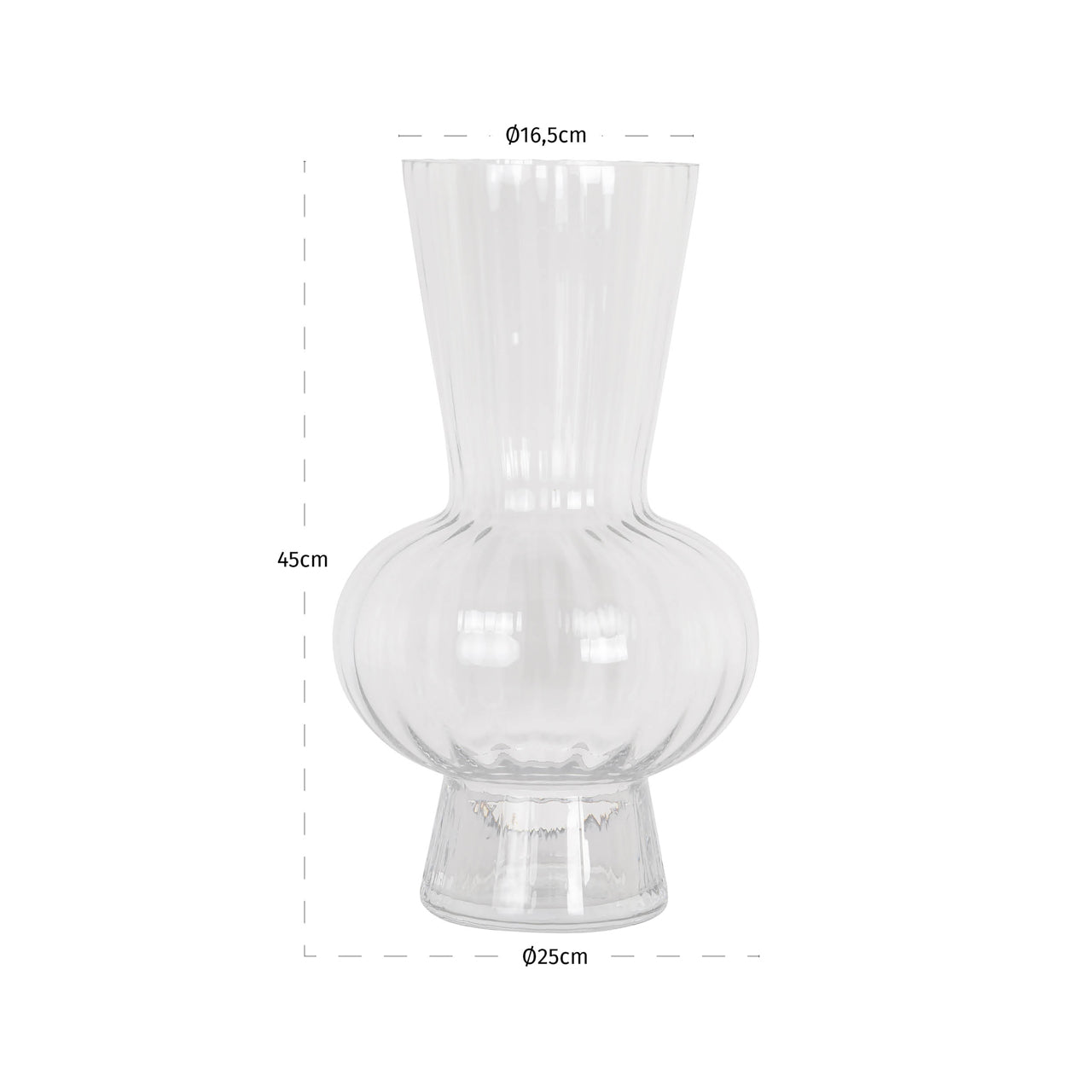 Richmond Interiors Vase Kyan clear transparent