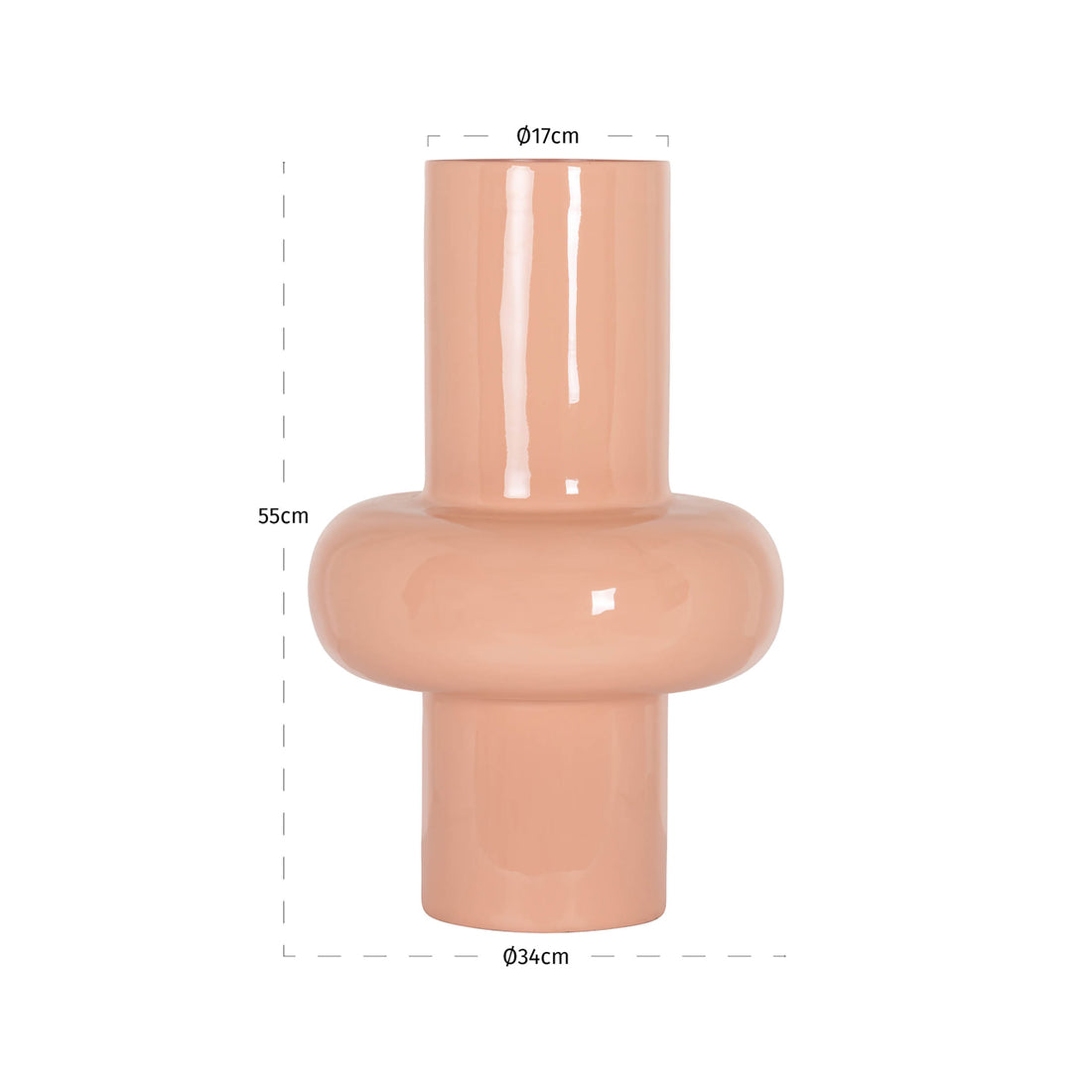 Richmond Interiors Vase Alison salmon large Vase Richmond Interiors