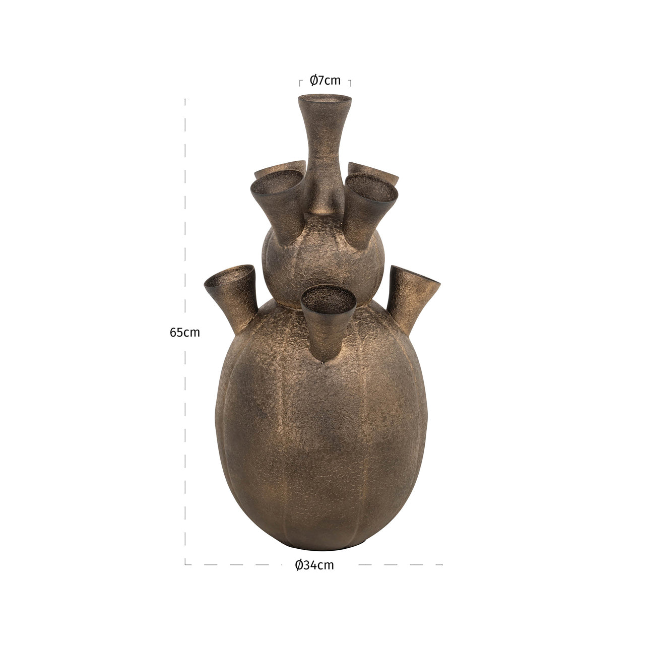 Richmond Interiors Vase Maleen brass antique Vase Richmond Interiors