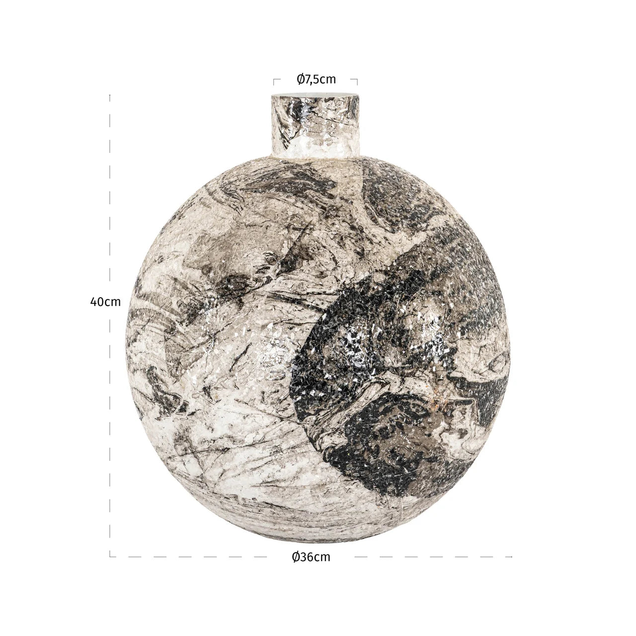 Richmond Interiors Vase Delisha black/white Vase Richmond Interiors