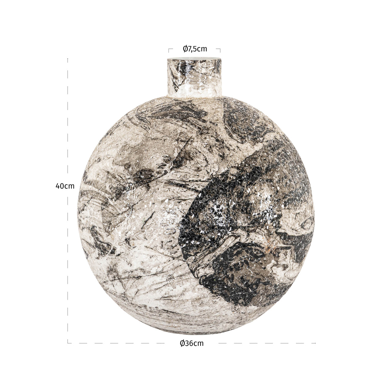 Richmond Interiors Vase Delisha black/white