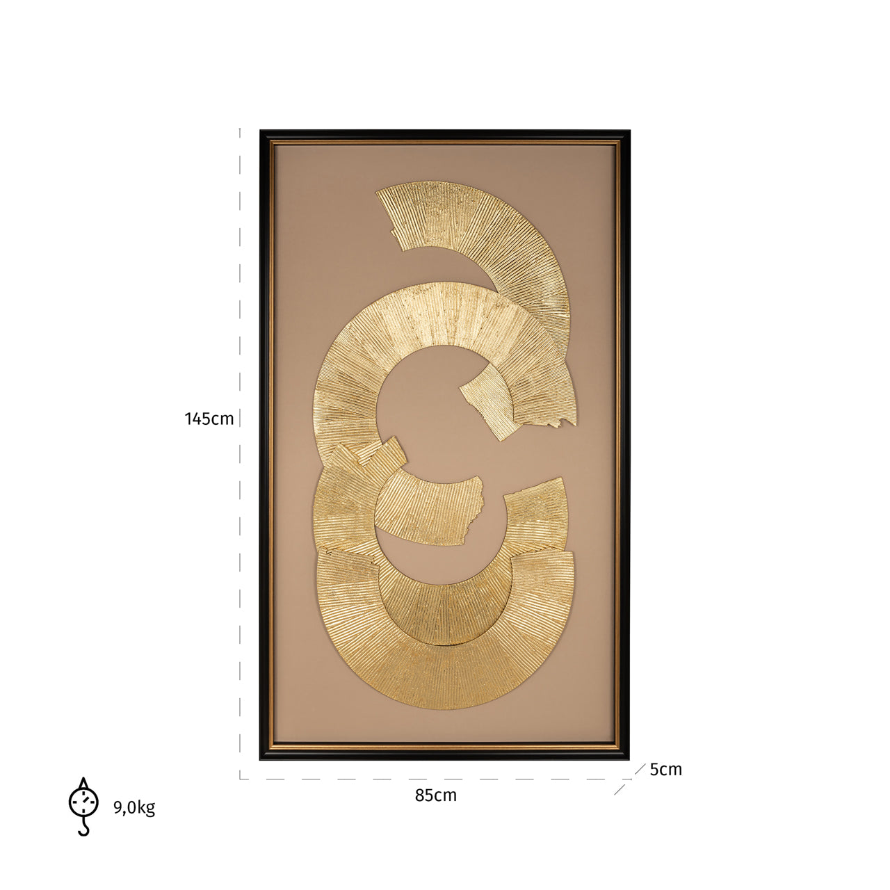 Richmond Interiors Wandkunst Eden black/gold Wandkunst Richmond Interiors