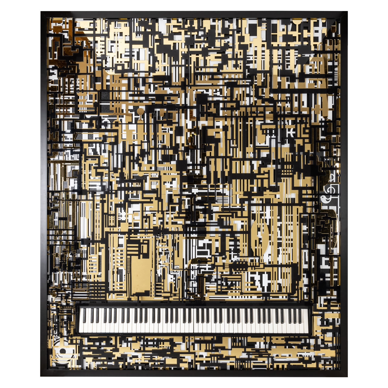 Richmond Interiors Wandkunst Wibi black/gold Wandkunst Richmond Interiors