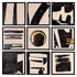 Richmond Interiors Wandbild-Set Gabri (9-teilig) – Black/White Wandbild Richmond Interiors