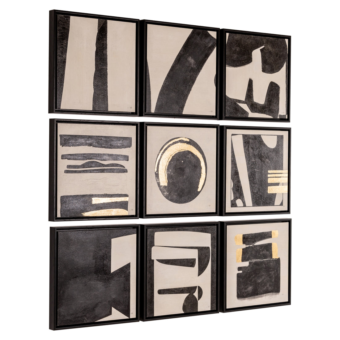 Richmond Interiors Wandkunst Gabri black/white (Set of 9) Wandkunst Richmond Interiors