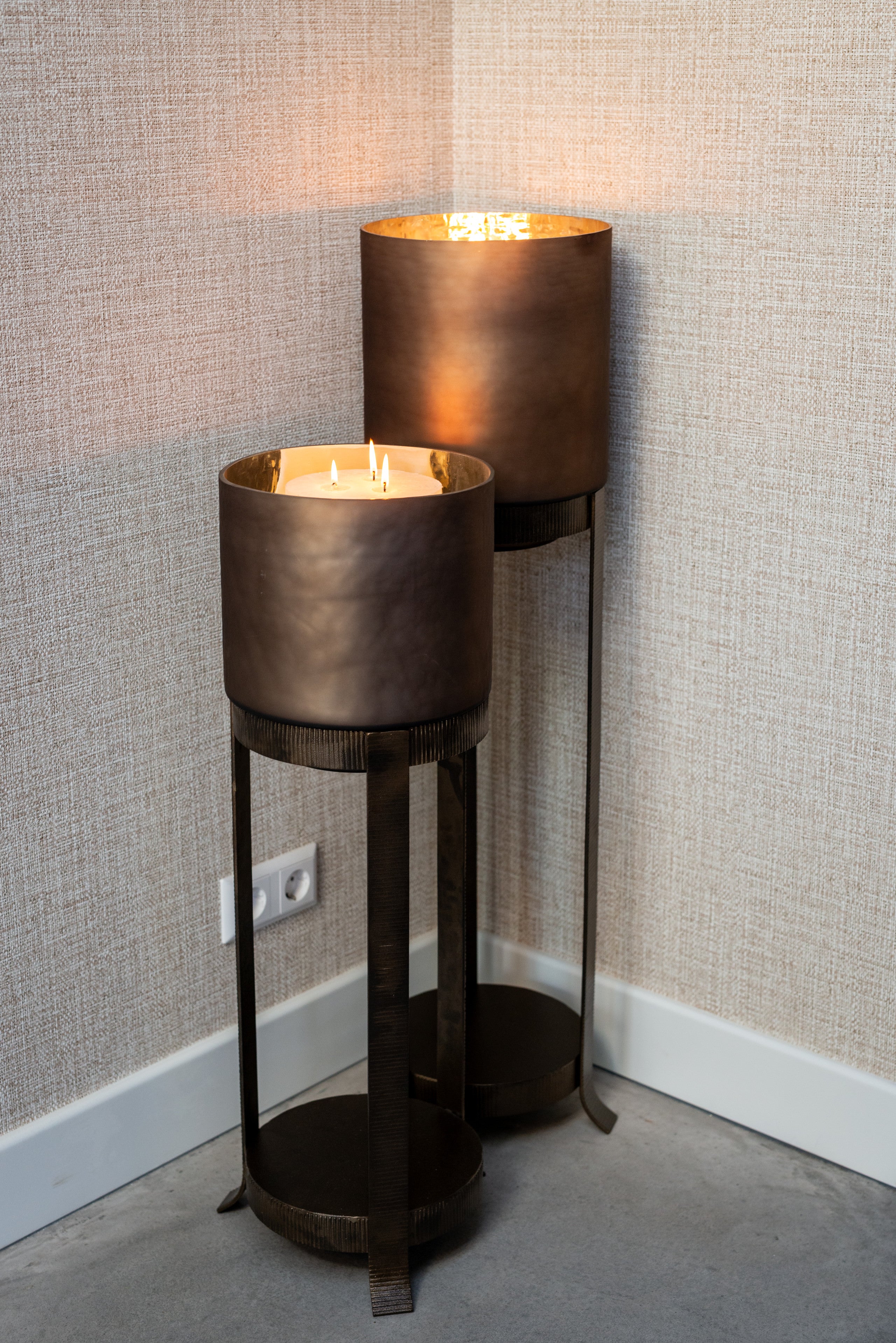 Richmond Interiors Windlicht Mione bronze small