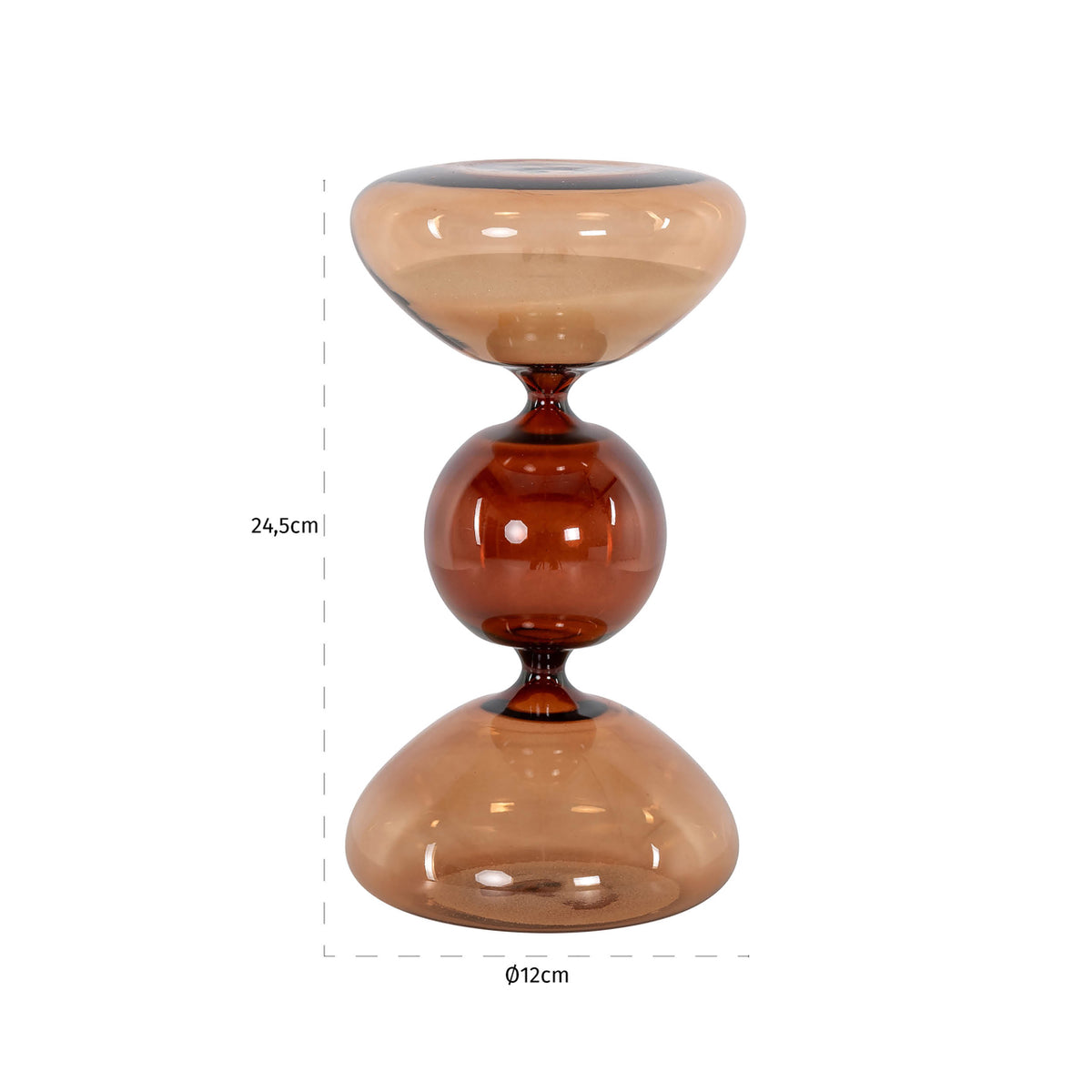 Richmond Interiors Dekoratives Objekt Elba brown hourglass small Richmond Interiors