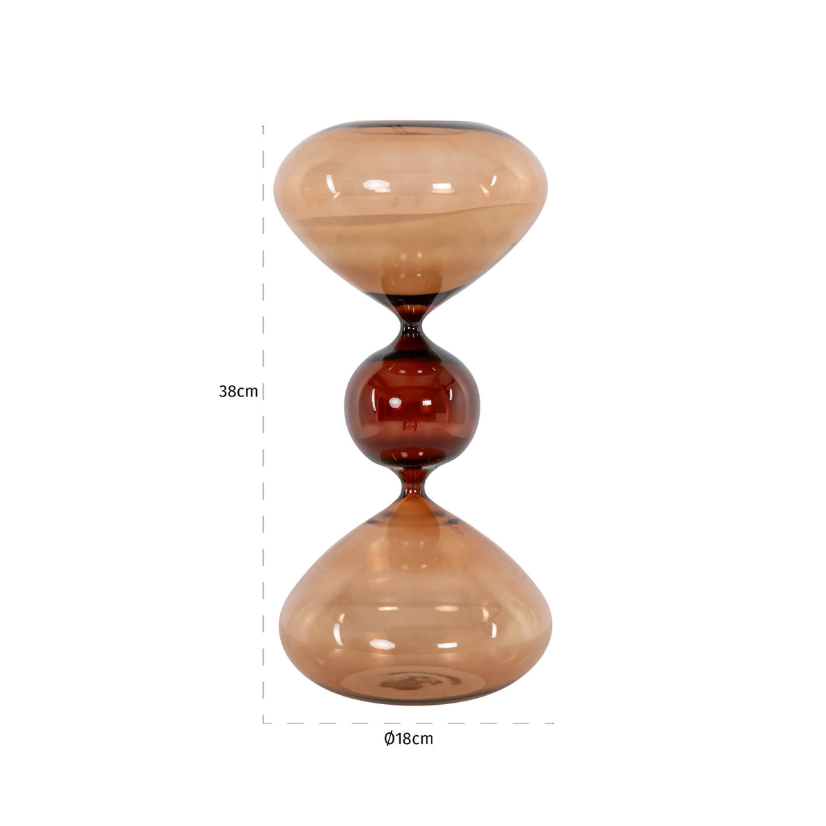 Richmond Interiors Dekoratives Objekt Elba brown hourglass large Richmond Interiors