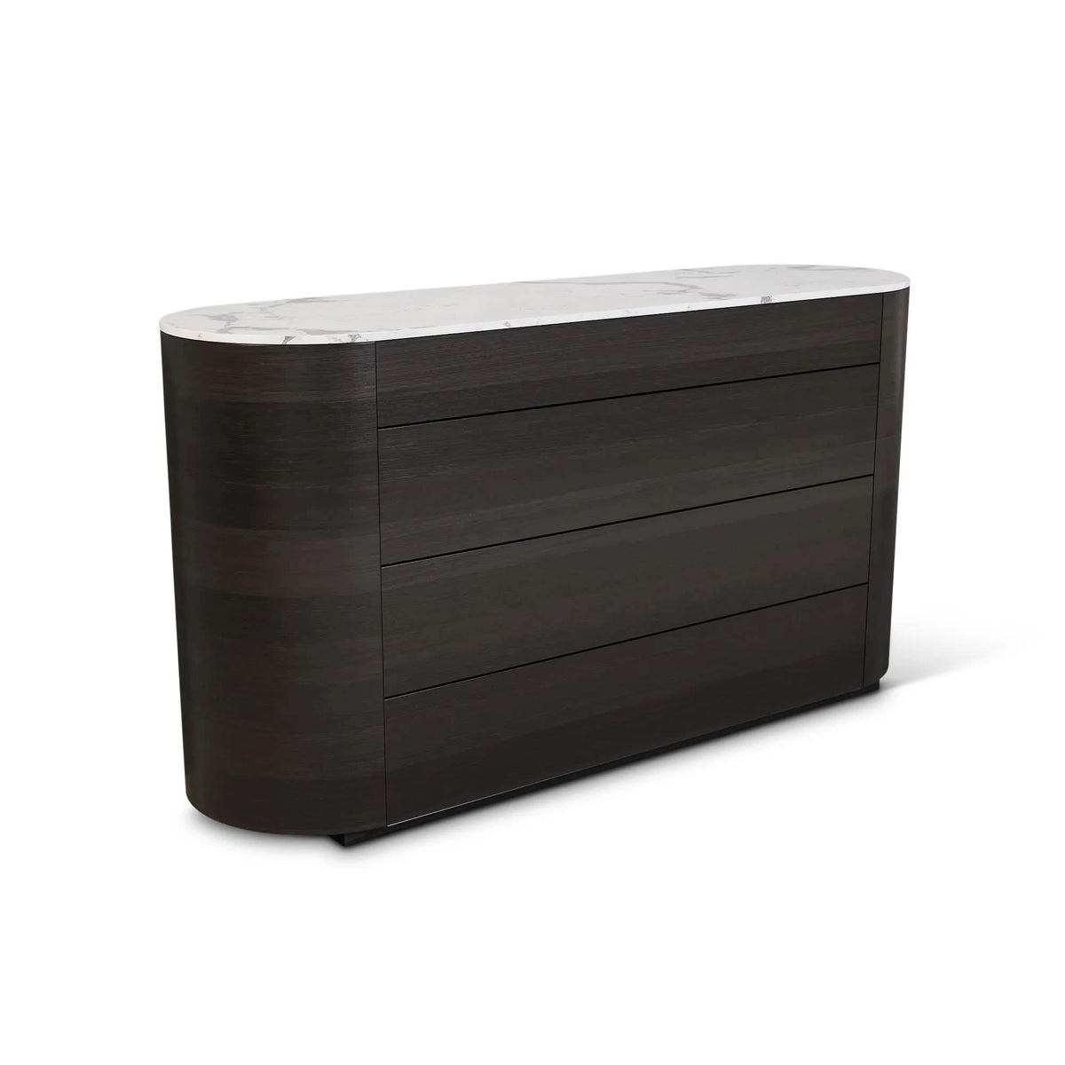 The Grand Collection ALDO Sideboard – Schwarze Eiche und Marmor Kommode The Grand Collection