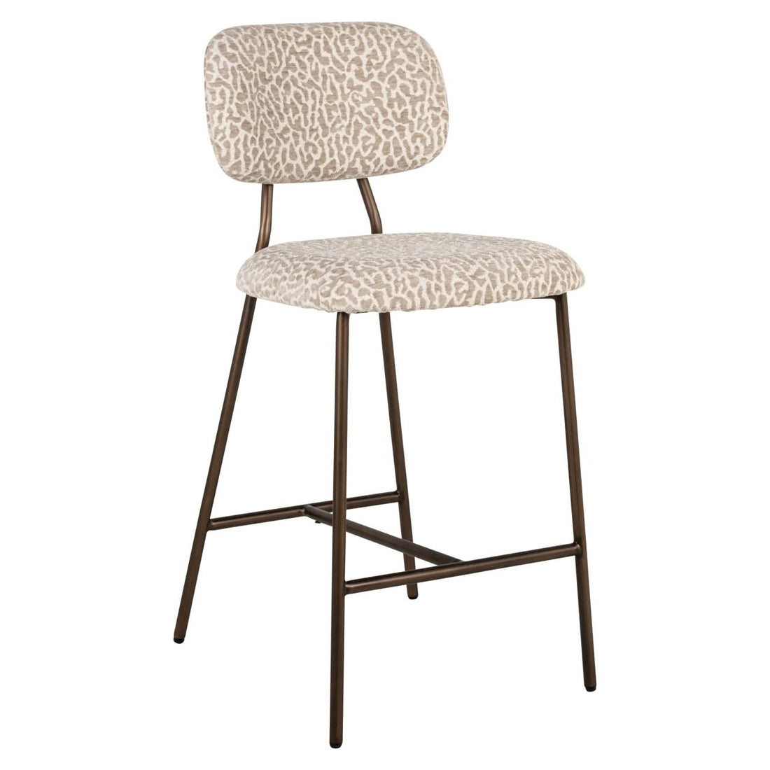 Richmond Interiors – Counter Stool Xenia Beige Leopard (2er-Set, feuerhemmend) 2er-Set Barstühle Richmond Interiors