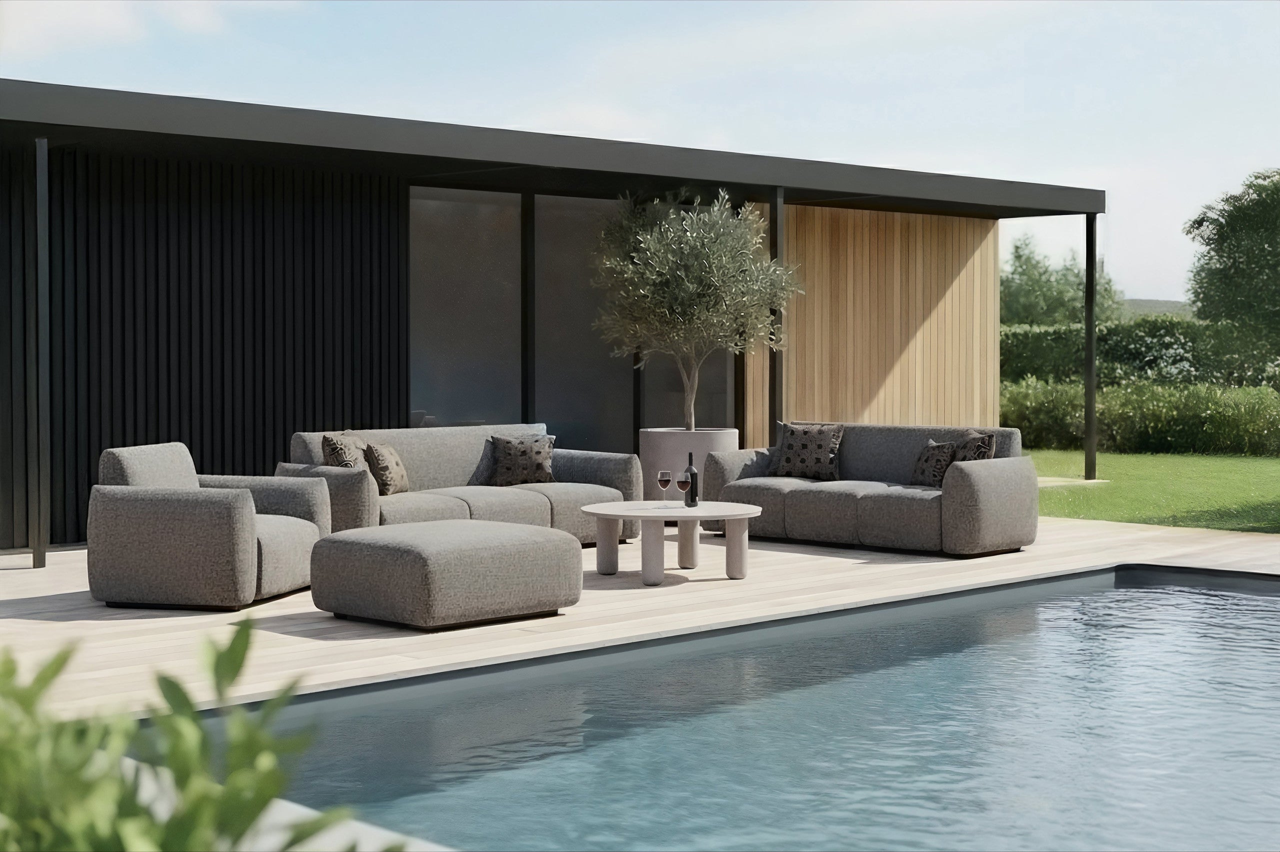 Richmond Interiors Outdoor Lounge Stuhl Dawson greige alpine Outdoor Lounge Stuhl Richmond Interiors