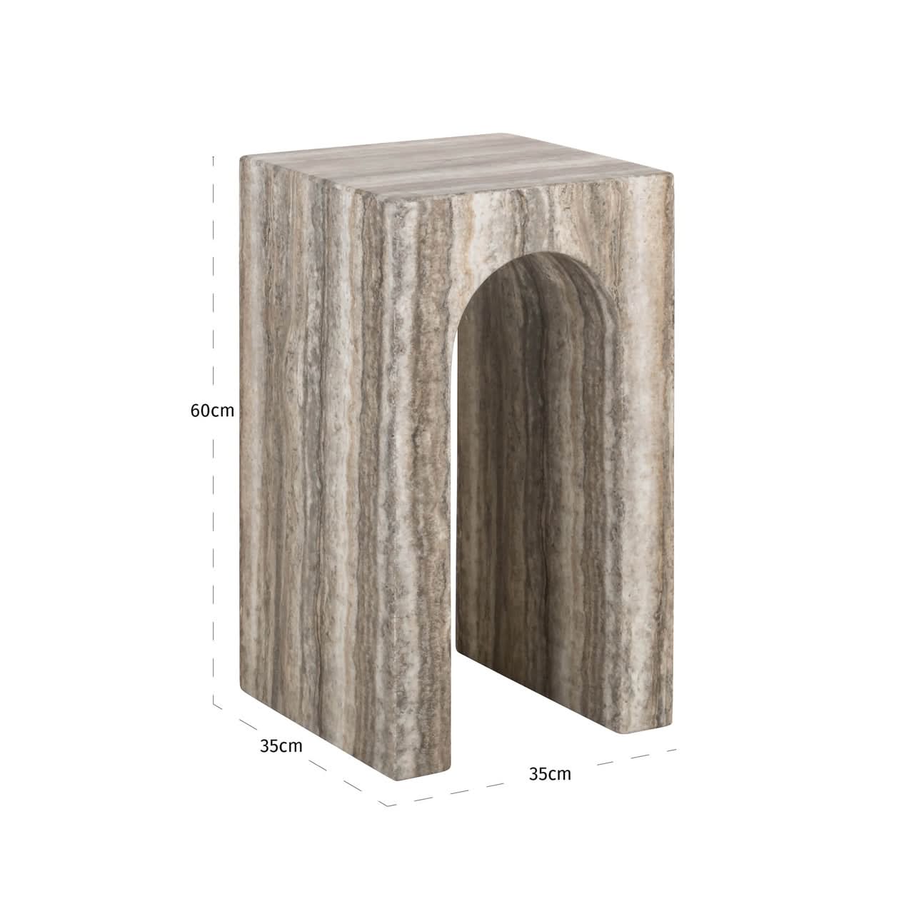 Richmond Interiors Beistelltisch Dulce Grey Beistelltisch eckig Richmond Interiors