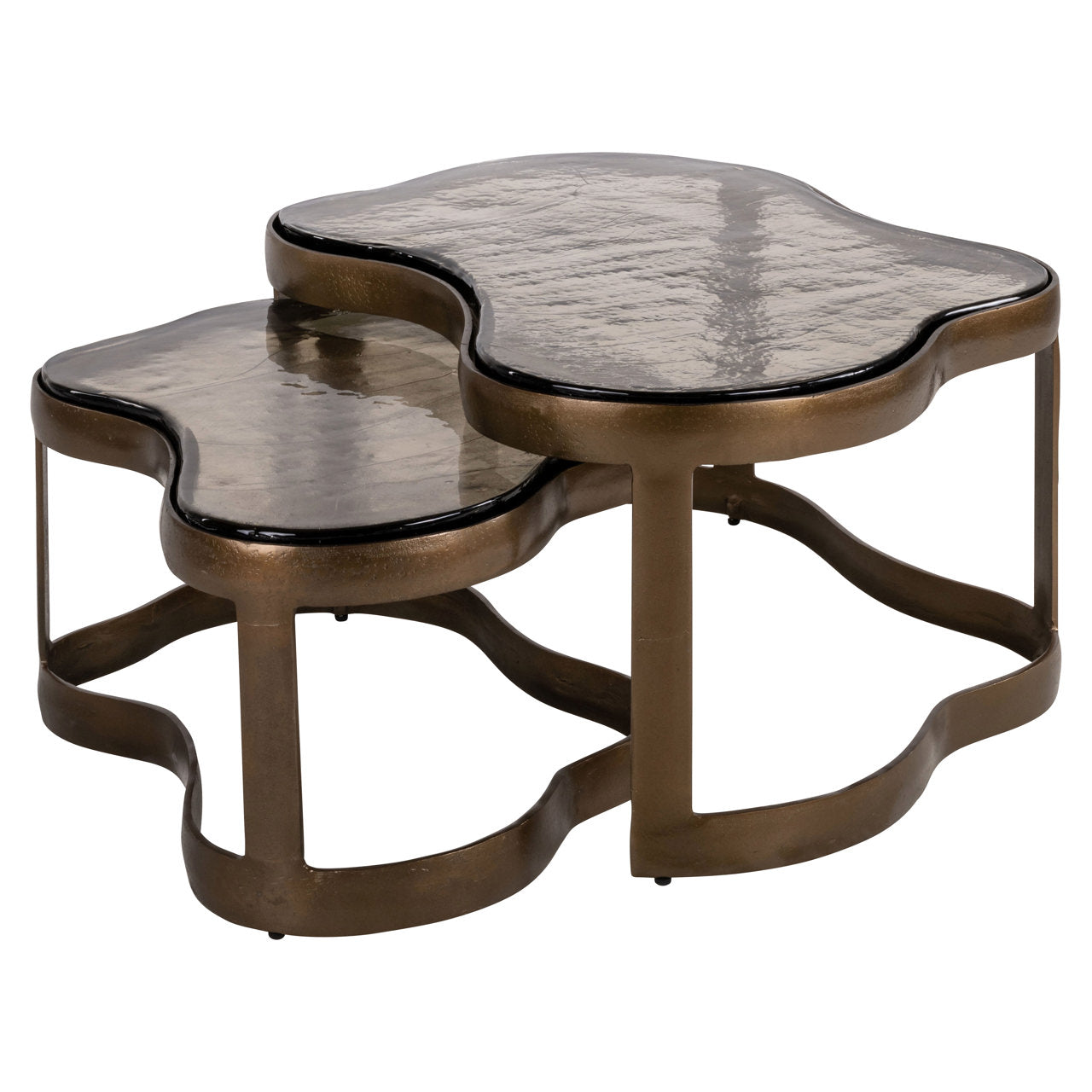 Richmond Interiors – Couchtisch-Set Fairfield Brass Antique (2er-Set) 2er-Set Couchtisch Richmond Interiors