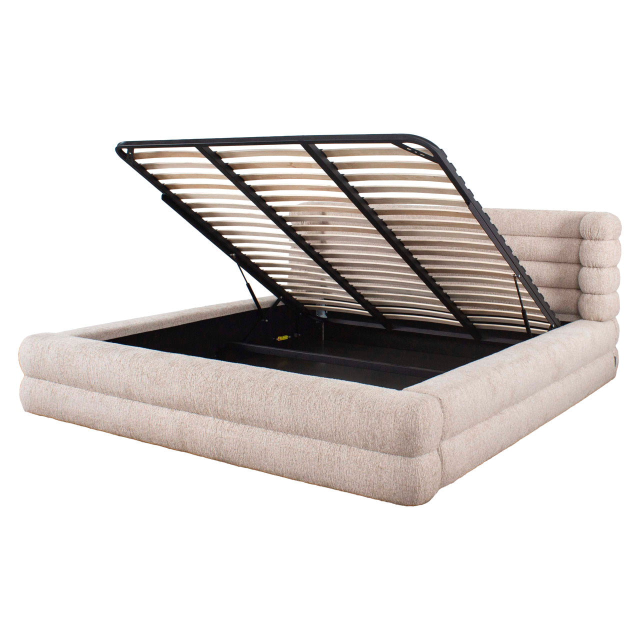 Richmond Interiors Bett Obidis Natur Linear – 180 × 210 cm mit Stauraum Richmond Interiors