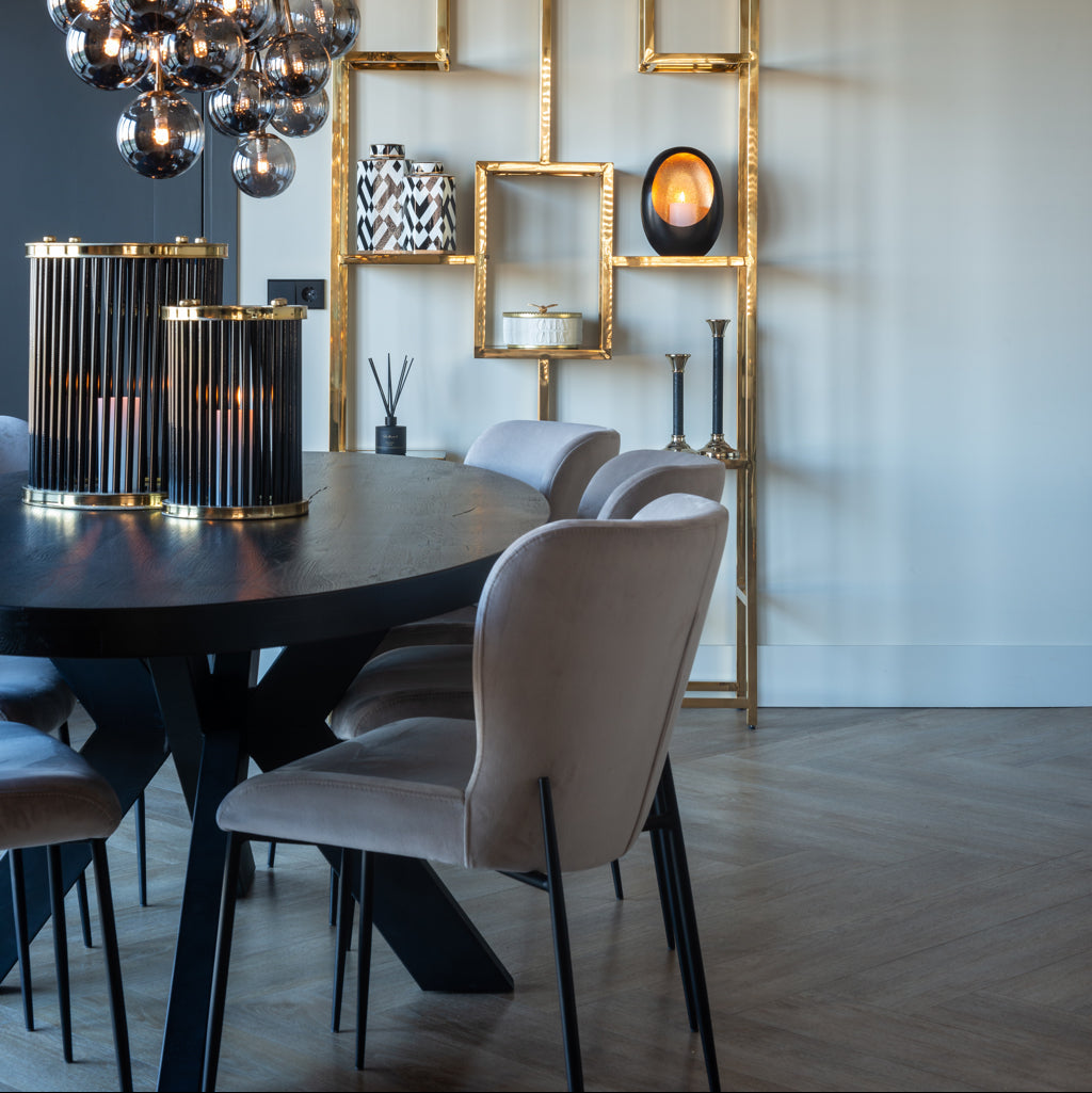 Richmond Interiors - 2er-Set Stuhl Darby khaki / schwarz (FR-Quartz 903 Khaki) Esszimmerstuhl Richmond Interiors