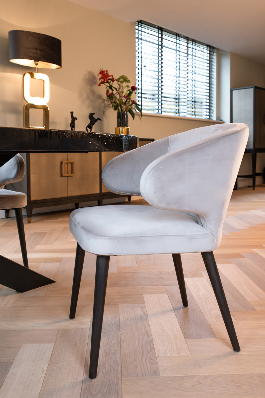 Richmond Interiors Stuhl Indigo-Khaki-Samt (Quartz Khaki 903) Esszimmerstuhl Richmond Interiors