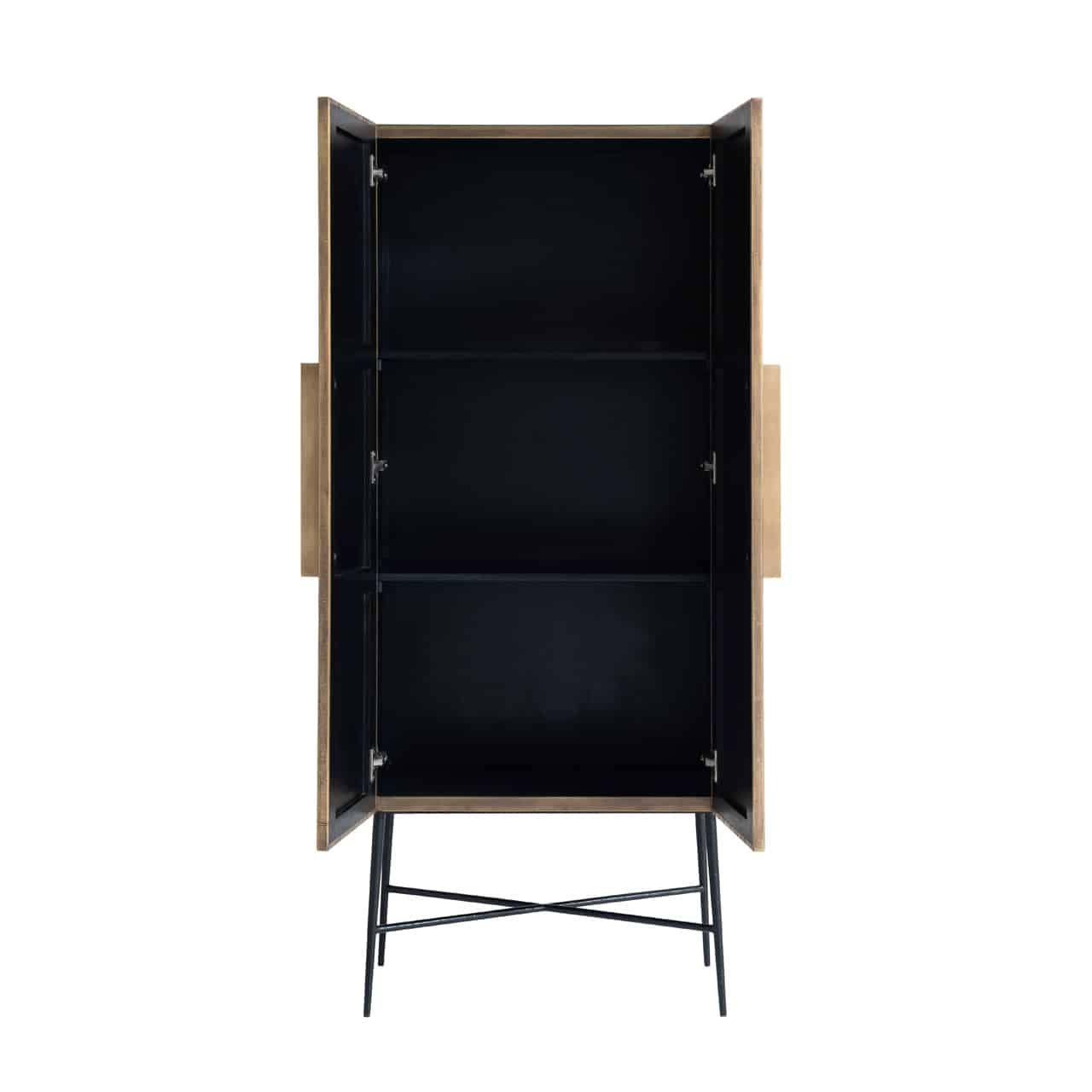Richmond Interiors Kabinett Ironville 2-türig gold Kabinett Richmond Interiors
