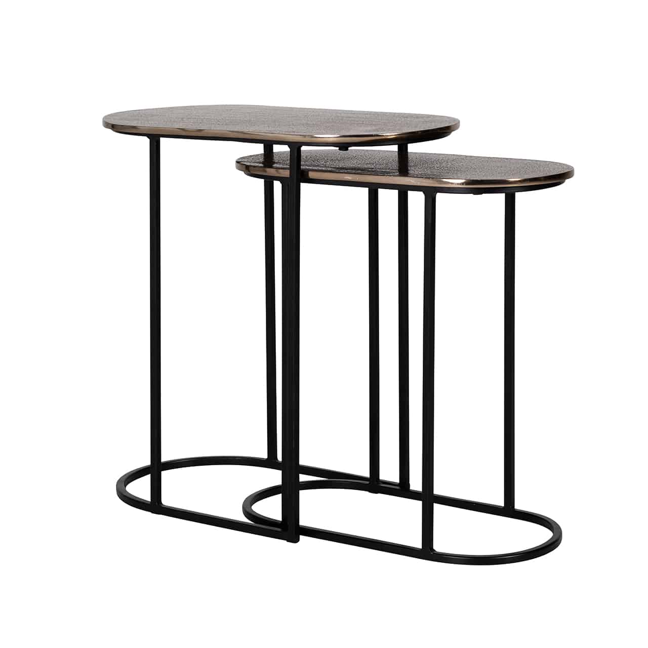 Richmond Interiors Beistelltisch Chandon 2er-Set (Champagnergold) Beistelltisch-Set Richmond Interiors