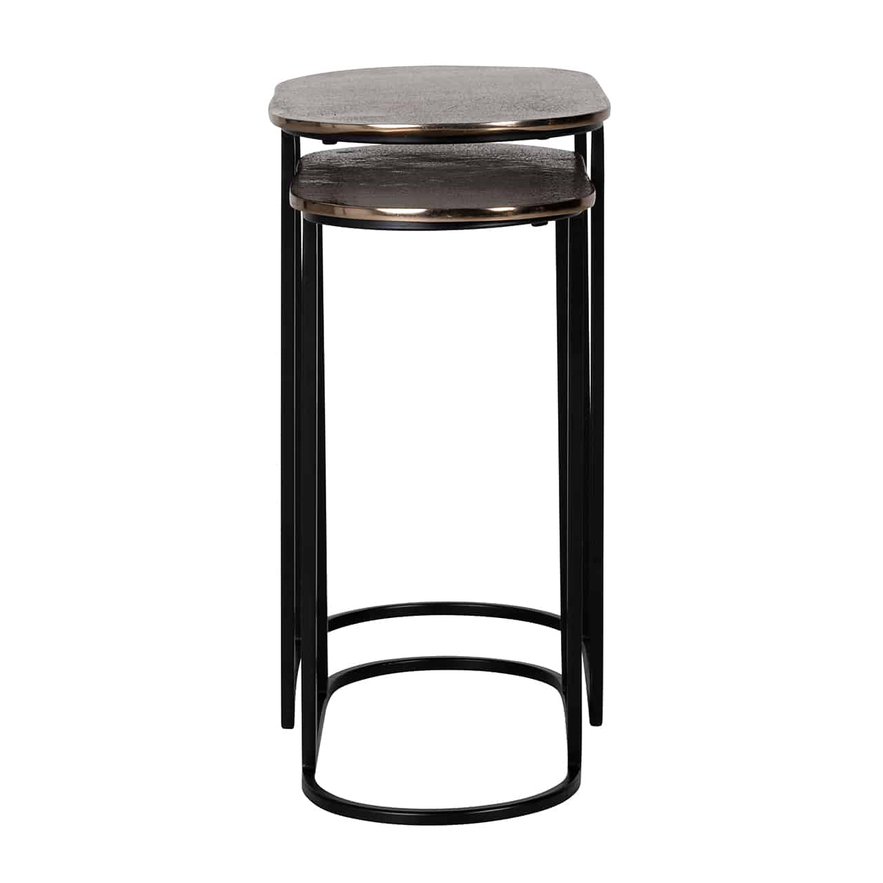 Richmond Interiors Beistelltisch Chandon 2er-Set (Champagnergold) Beistelltisch-Set Richmond Interiors