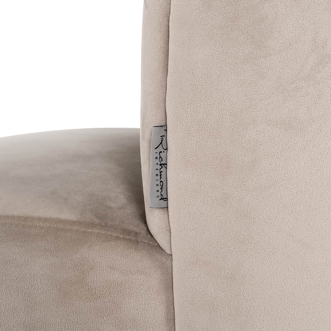 Richmond Interiors Stuhl Pippa khakifarbener Samt / schwarz (Quartz Khaki 903) Esszimmerstuhl Richmond Interiors