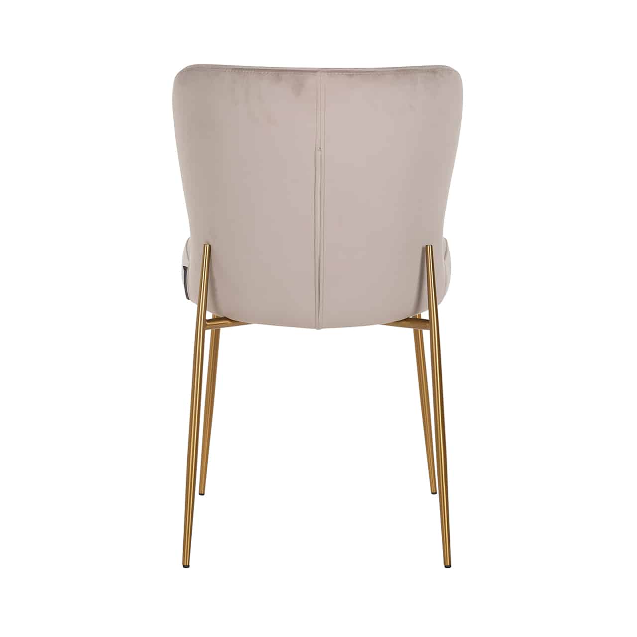 Richmond Interiors - 2er-Set Stuhl Odessa khakifarbener Samt / gebürstetes Gold (FR-Quartz 903 Khaki) Esszimmerstuhl Richmond Interiors