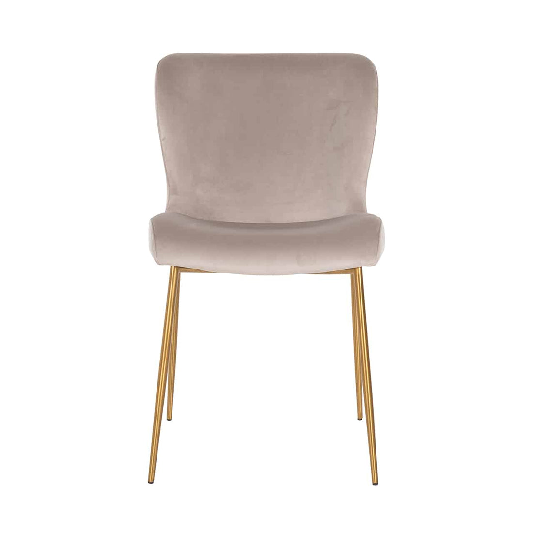 Richmond Interiors - 2er-Set Stuhl Odessa khakifarbener Samt / gebürstetes Gold (FR-Quartz 903 Khaki) Esszimmerstuhl Richmond Interiors