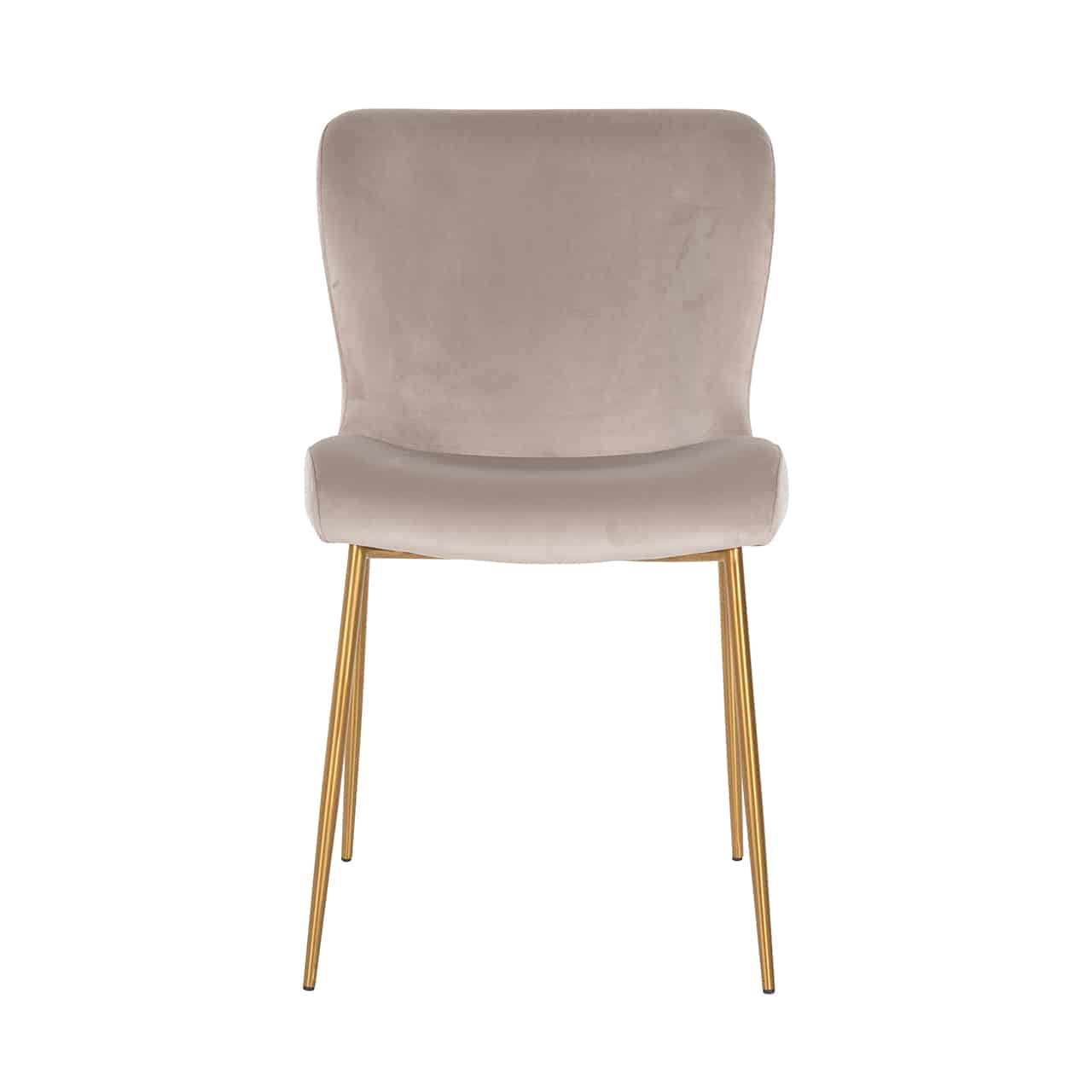 Richmond Interiors - 2er-Set Stuhl Odessa khakifarbener Samt / gebürstetes Gold (FR-Quartz 903 Khaki) Esszimmerstuhl Richmond Interiors