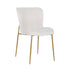 Richmond Interiors 2er-Set Stuhl Odessa weiß Bouclé / gebürstetes Gold (Copenhagen 900 Bouclé White) Esszimmerstuhl Richmond Interiors