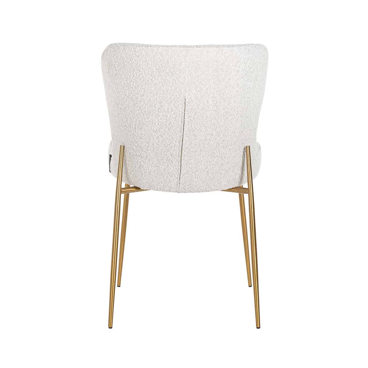 Richmond Interiors 2er-Set Stuhl Odessa weiß Bouclé / gebürstetes Gold (Copenhagen 900 Bouclé White) Esszimmerstuhl Richmond Interiors