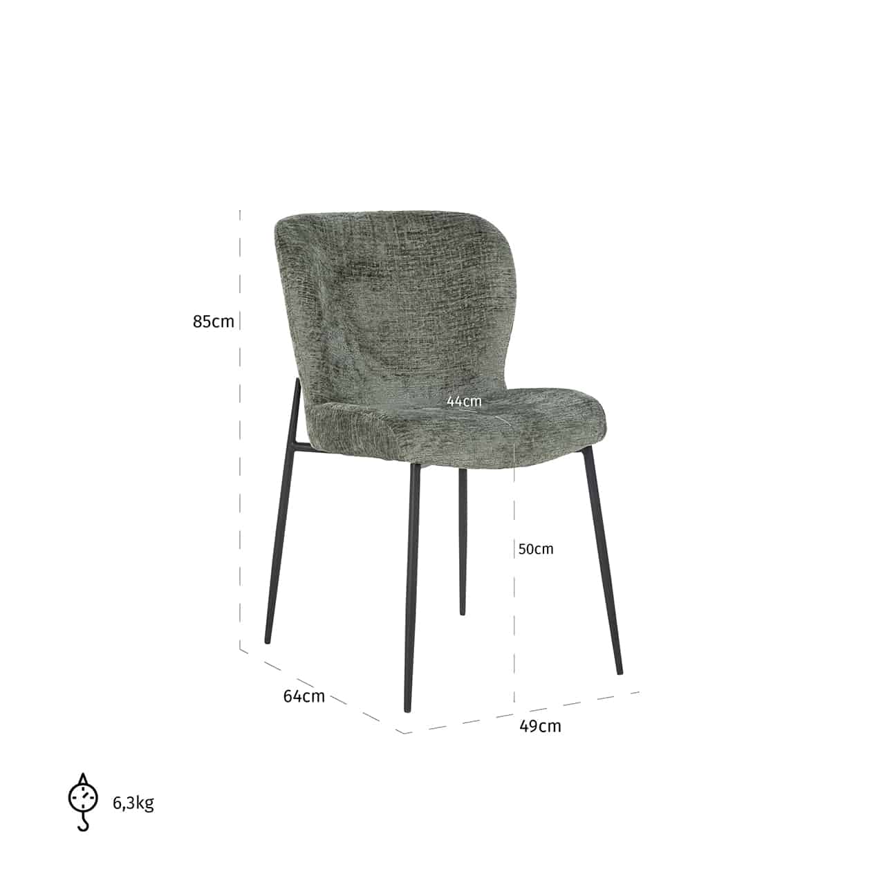 Richmond Interiors - 2er-Set Stuhl Darby Thymian Fusion / Schwarz (Fusion Thymian 206) Esszimmerstuhl Richmond Interiors