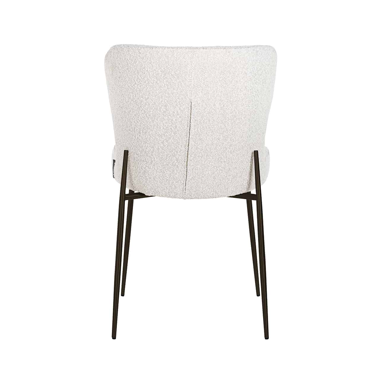 Richmond Interiors – 2er-Set Stuhl Darby in Weißem Bouclé & Schwarz Esszimmerstuhl Richmond Interiors