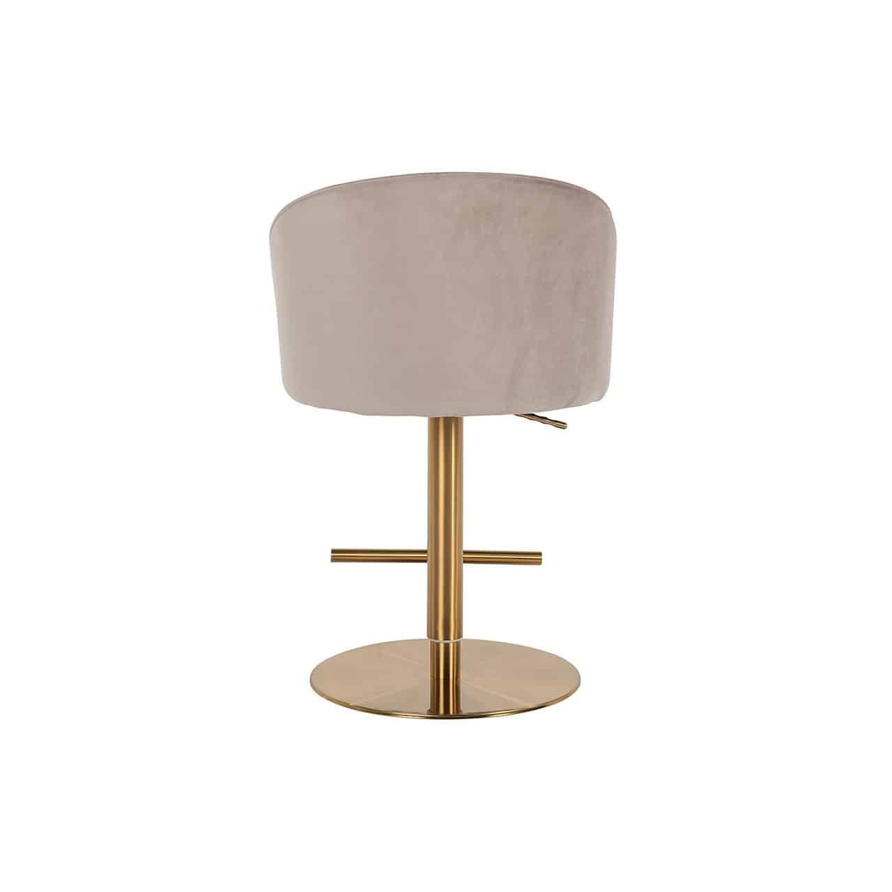 Richmond Interiors - Barhocker Zabi drehbarer Khaki-Samt Barhocker drehbar Richmond Interiors