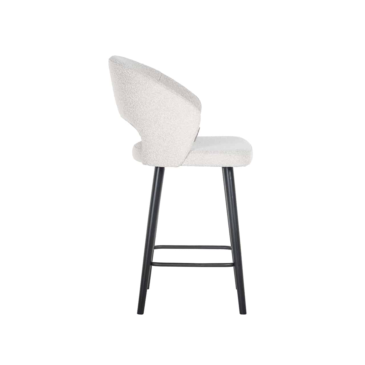 Richmond Interiors Thekenhocker Savoy weiß Bouclé (Copenhagen 900 Bouclé Weiß) Barhocker Richmond Interiors