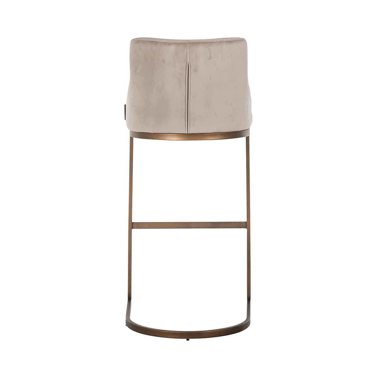 Richmond Interiors - 2er-Set Barhocker Bolton Khaki-Samt / gebürstetes Gold Barhocker Richmond Interiors