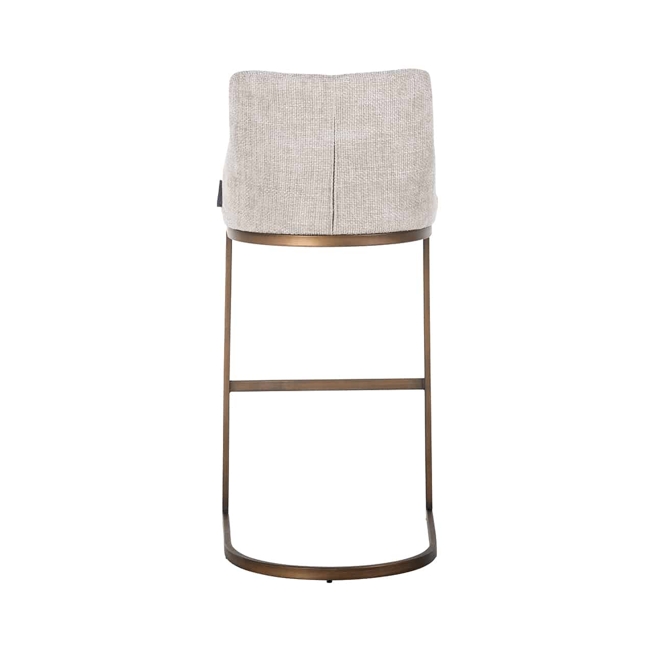 Richmond Interiors - 2er-Set Barhocker Bolton natur renagade / gebürstetes gold Barhocker Richmond Interiors