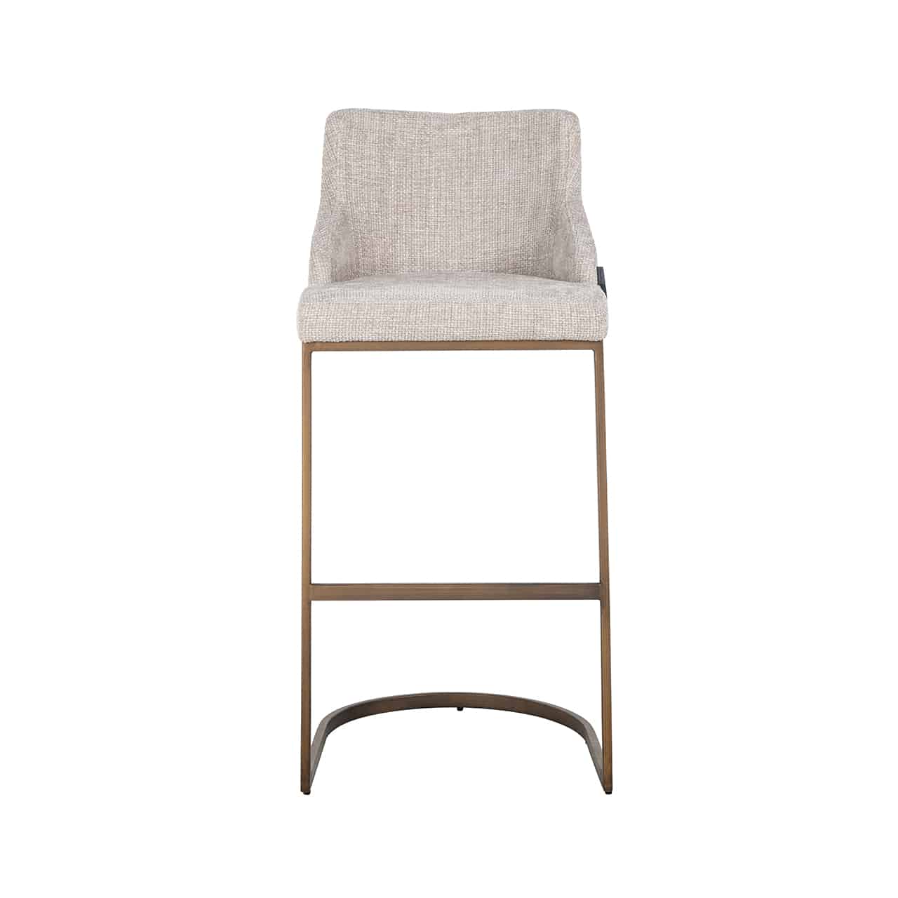 Richmond Interiors - 2er-Set Barhocker Bolton natur renagade / gebürstetes gold Barhocker Richmond Interiors