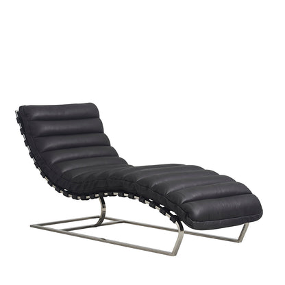 Artwood – CLIFF Chaiselongue aus Leder (Schwarz) Chaise Lounge Artwood