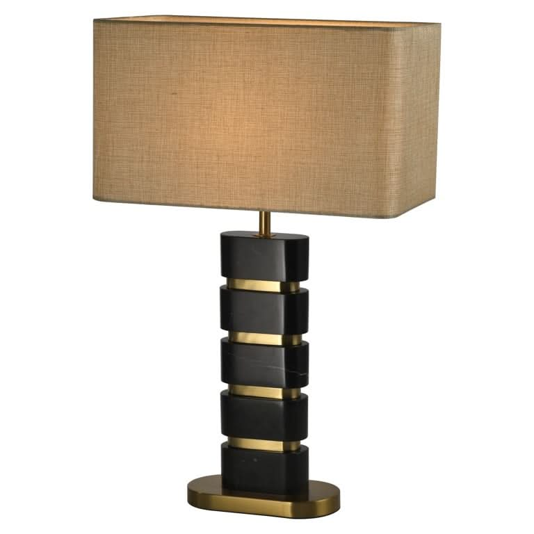 Richmond Interiors Tischlampe Levina inkl. Lampenschirm (Black/gold) Tischlampe Richmond Interiors