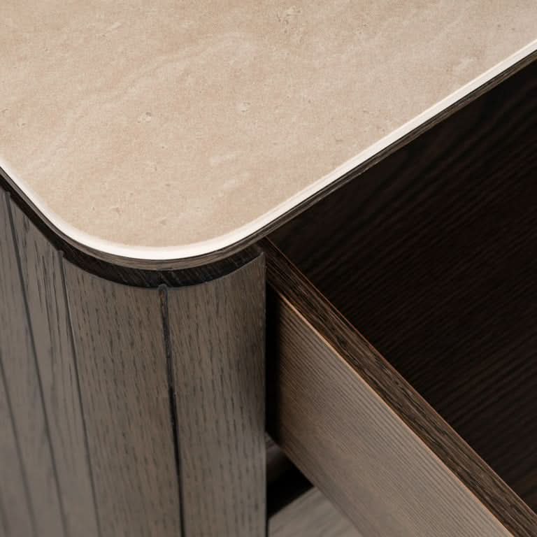 Richmond Interiors Nachttisch Ritz – 3 Schubladen (Brown) Nachttisch Richmond Interiors