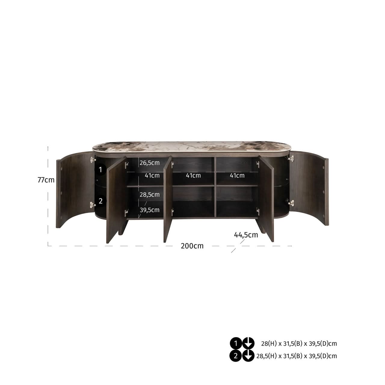 Richmond Interiors – Sideboard Langford brown Sideboard Richmond Interiors