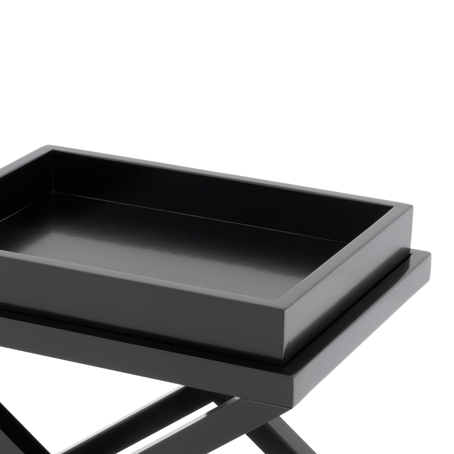 Eichholtz Beistelltisch McArthur – Gewachstes Schwarz-Finish Beistelltisch eckig Eichholtz