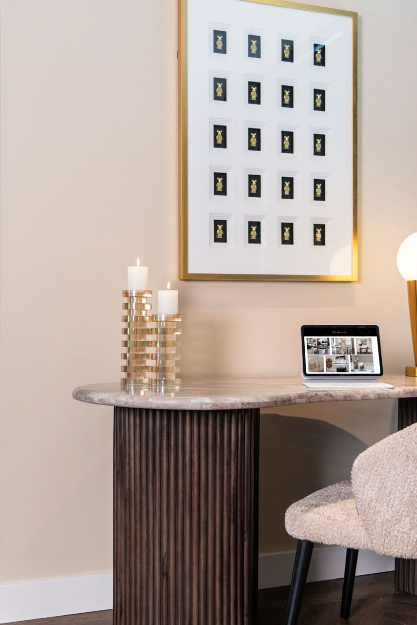 Richmond Interiors – Schreibtisch Rashford Dark Brown Schreibtisch Richmond Interiors
