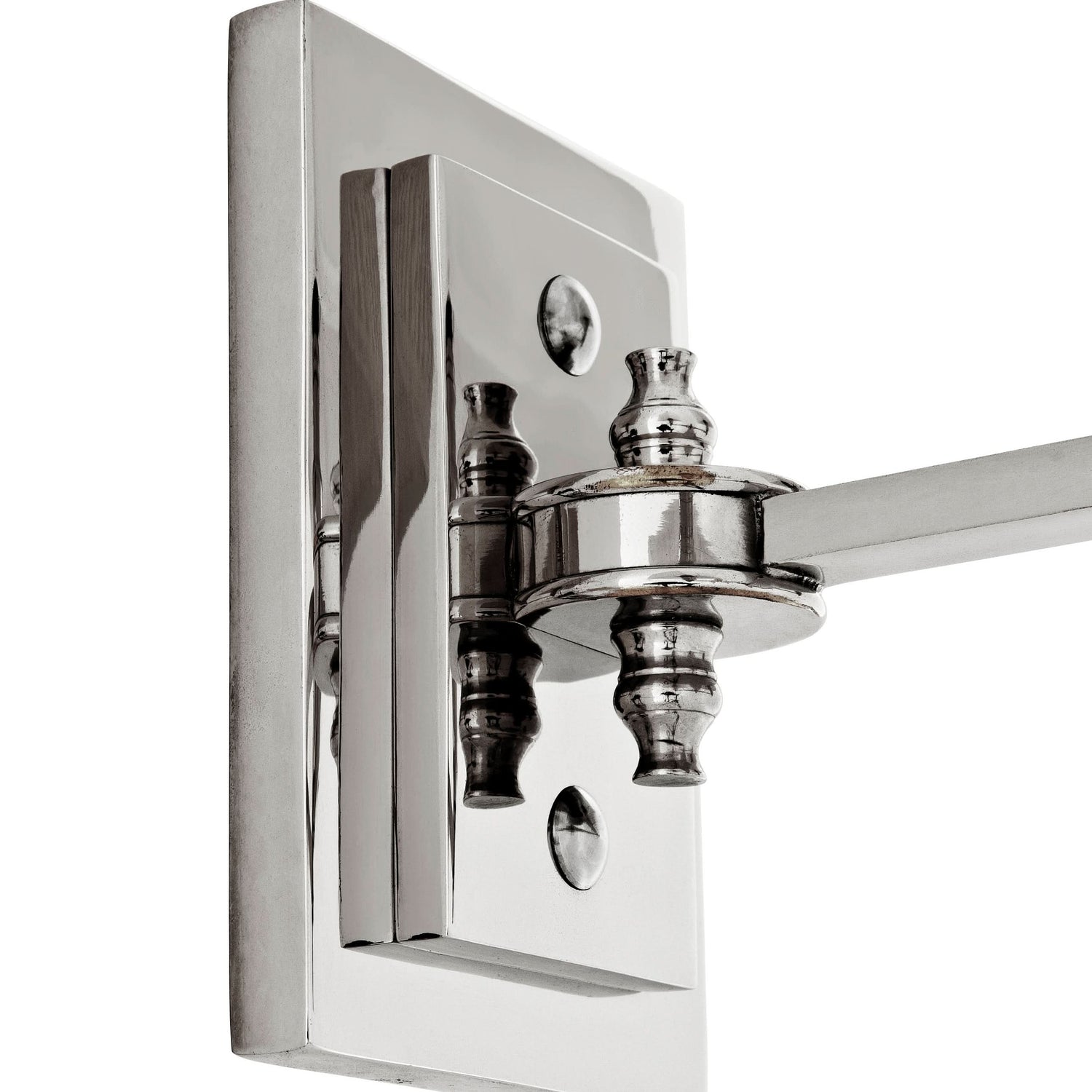 Eichholtz Wandleuchte Lexington Double – Nickel-Finish | Weiße plissierte Schirme Wandlampe Eichholtz