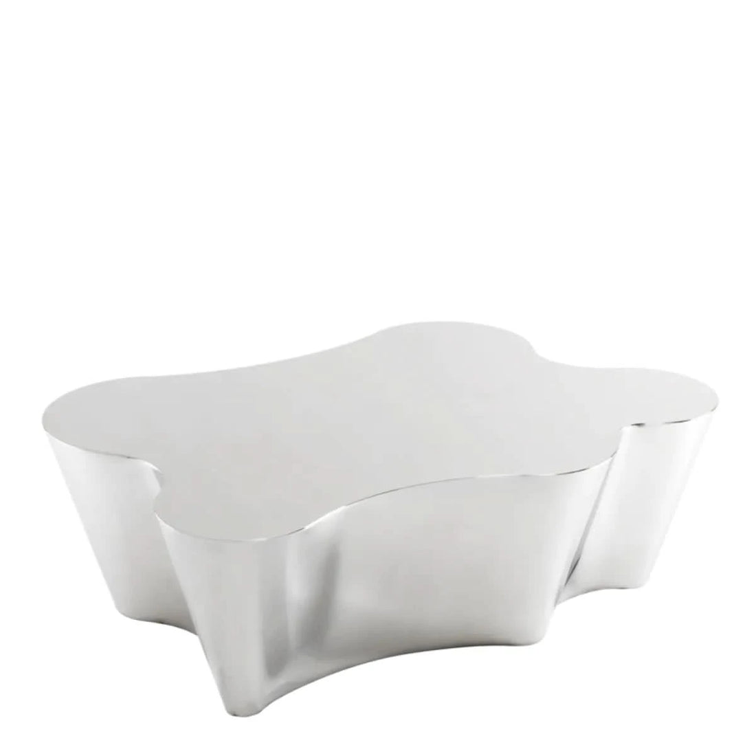 Eichholtz Couchtisch Sceptre – Polierter Edelstahl Couchtisch rund Eichholtz