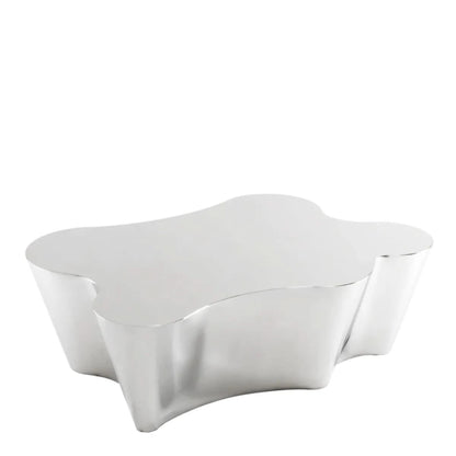 Eichholtz Couchtisch Sceptre – Polierter Edelstahl Couchtisch rund Eichholtz