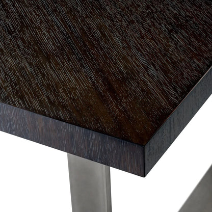 Eichholtz Esstisch Borghese 250 cm Charcoal oak veneer | black nickel finish Esstisch eckig Eichholtz