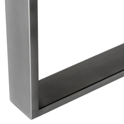 Eichholtz Esstisch Borghese 250 cm Charcoal oak veneer | black nickel finish Esstisch eckig Eichholtz