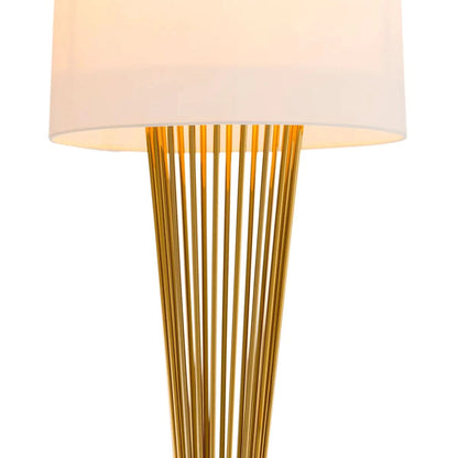 Eichholtz Stehleuchte Holmes Gold finish | inkl. Off-White Lampenschirm Stehlampe Eichholtz