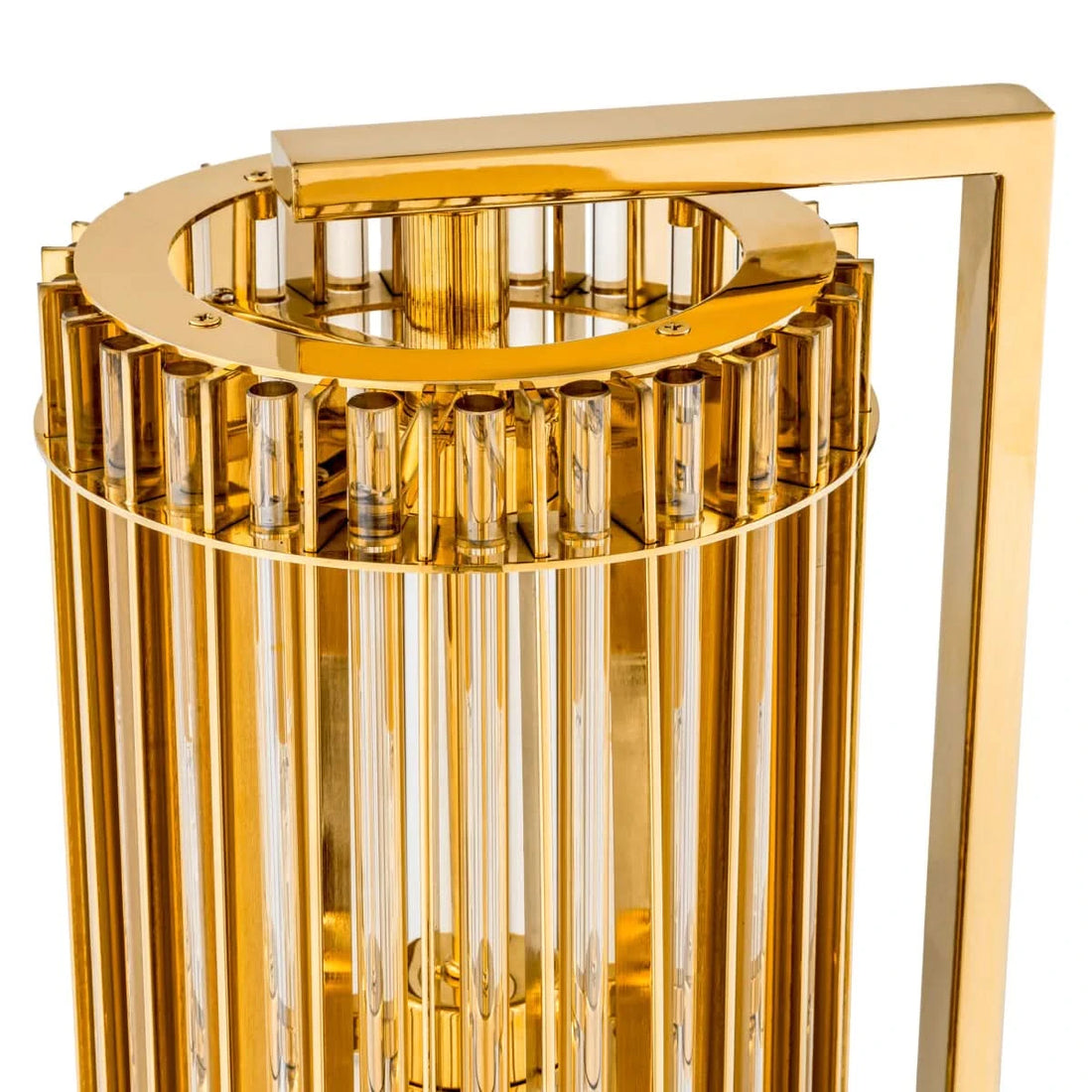 Eichholtz Tischlampe Pimlico Gold Finish | Nickel Finish | Champagnerfarbenes Glas Tischlampe Eichholtz